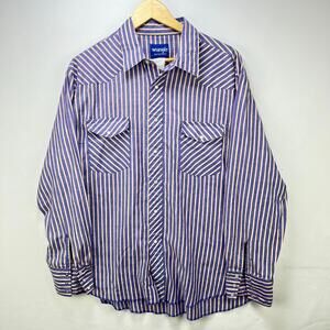 Vintage 90s Western Wrangler Pearl Snap Shirt 2XL